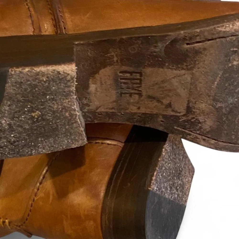 Frye Tan Leather Ankle Booties - Picture 7 of 7